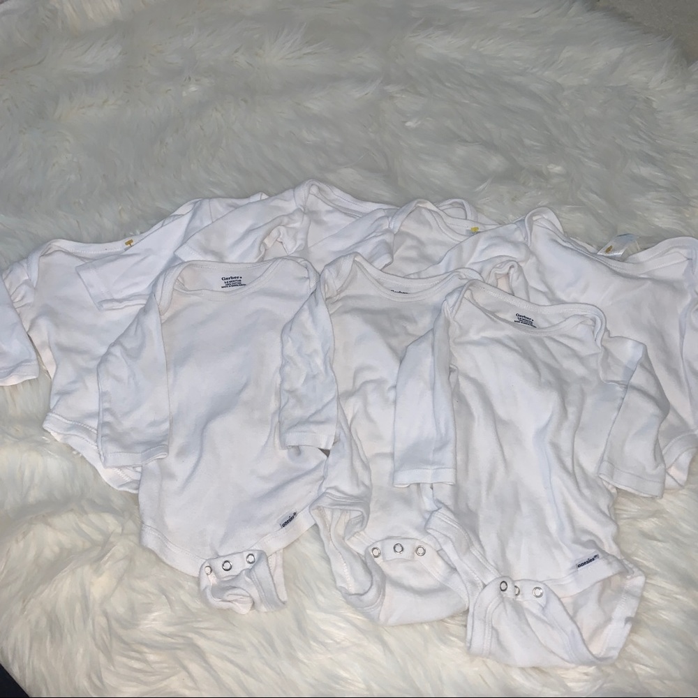 Gerber/Spa Silk bodysuit — 3-6 months — white - Picture 1 of 3